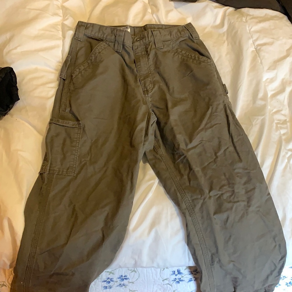 Green carhartt work pants